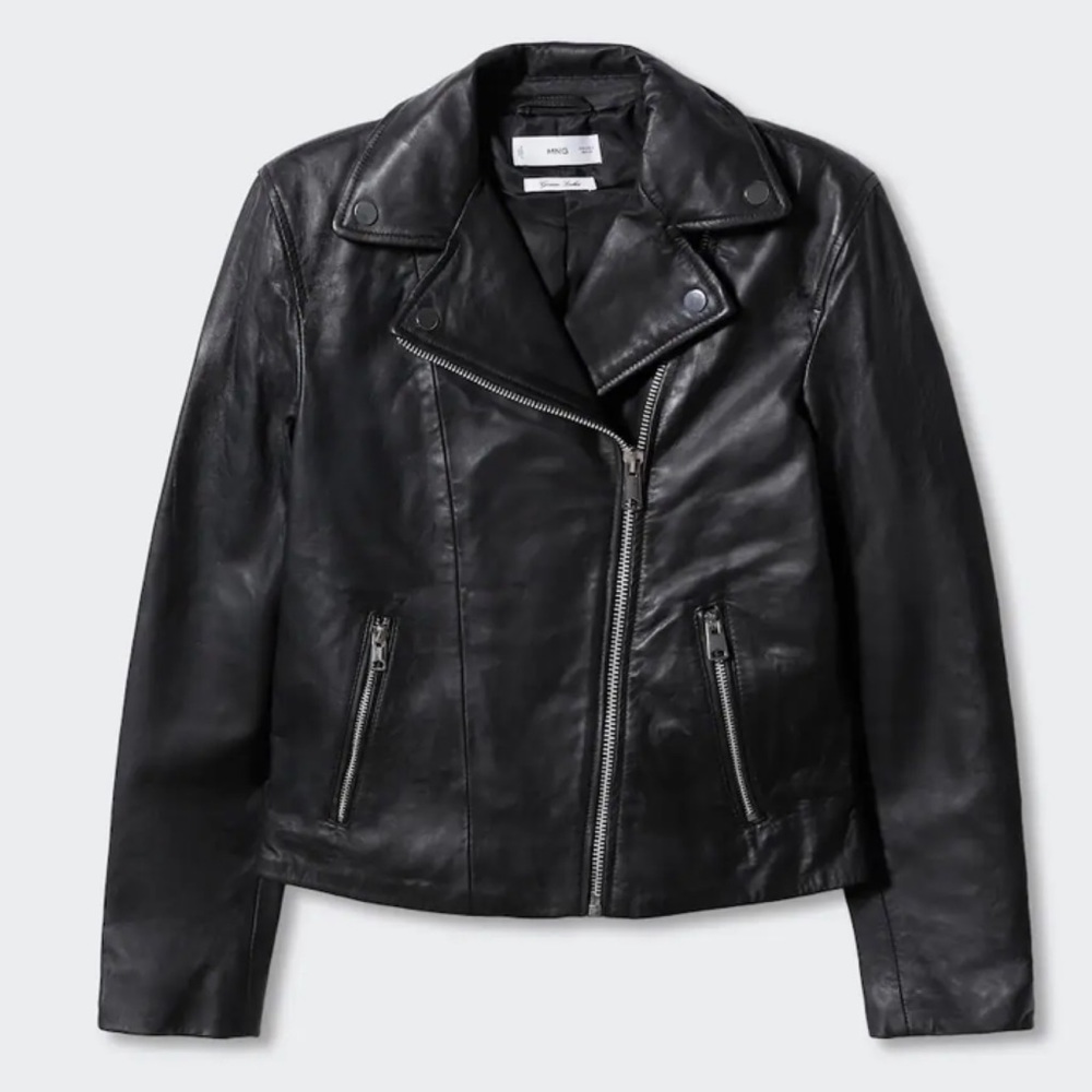 NWOT Leather Biker Jacket (Mango brand)